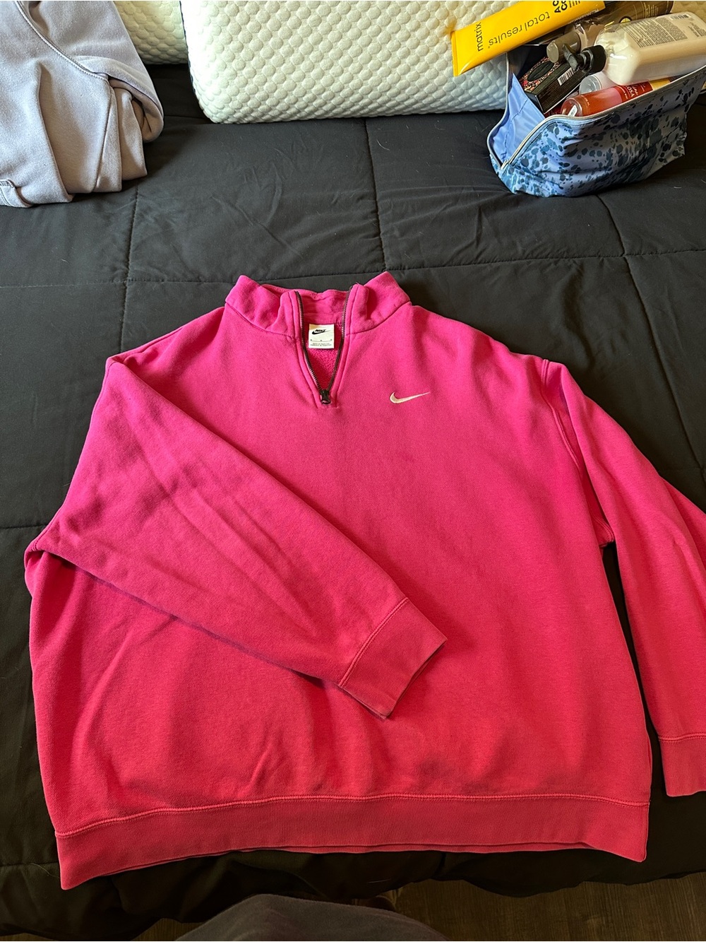 Nike Pink Women’s Quarter-Zip Pullover Sweatshirt
